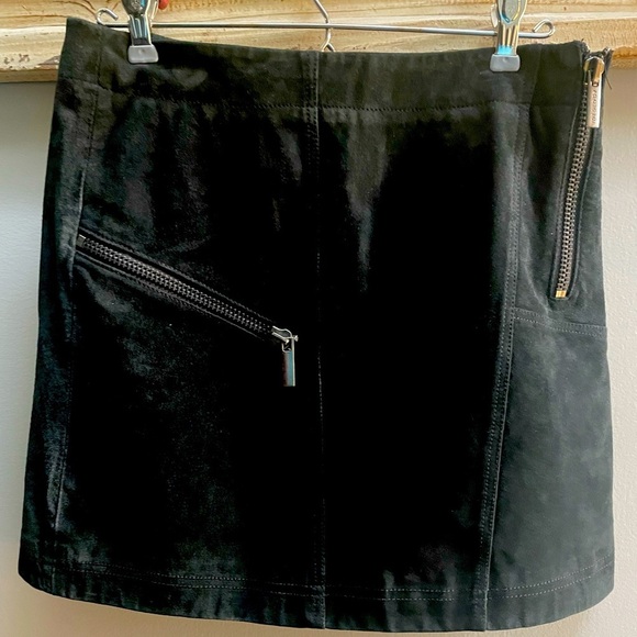 Ideology Dresses & Skirts - Ideology Black Leather Suede Mini Skirt SZ 6‎